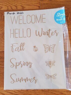 March 2020 Stencil of the Month Stencil Set w/ Add-On | Spring | BRAND NEW